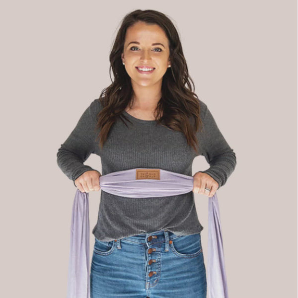 Slate Grey Baby Wrap Carrier: Lightweight, Breathable, & Ultra-Comfortable  – Tuck and Bundle